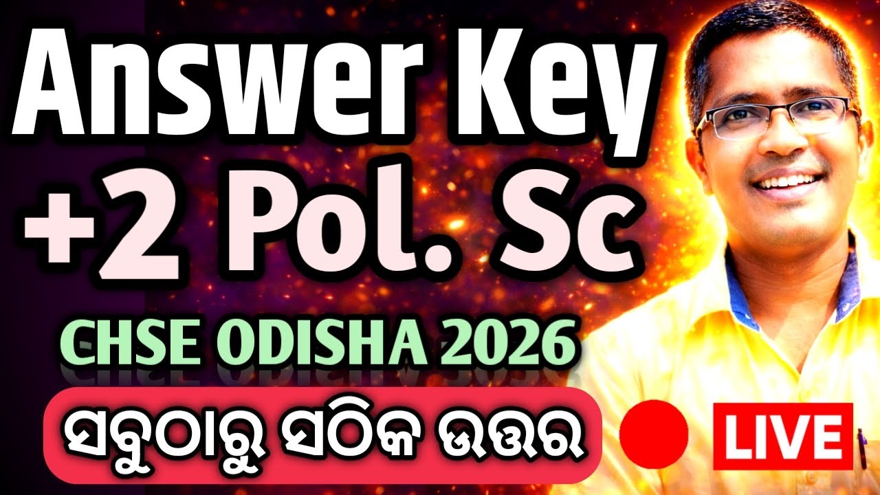 Xii Political Science Arts chse odisha board exam 2026 answer key  #chseodisha #hksir #mychseclass