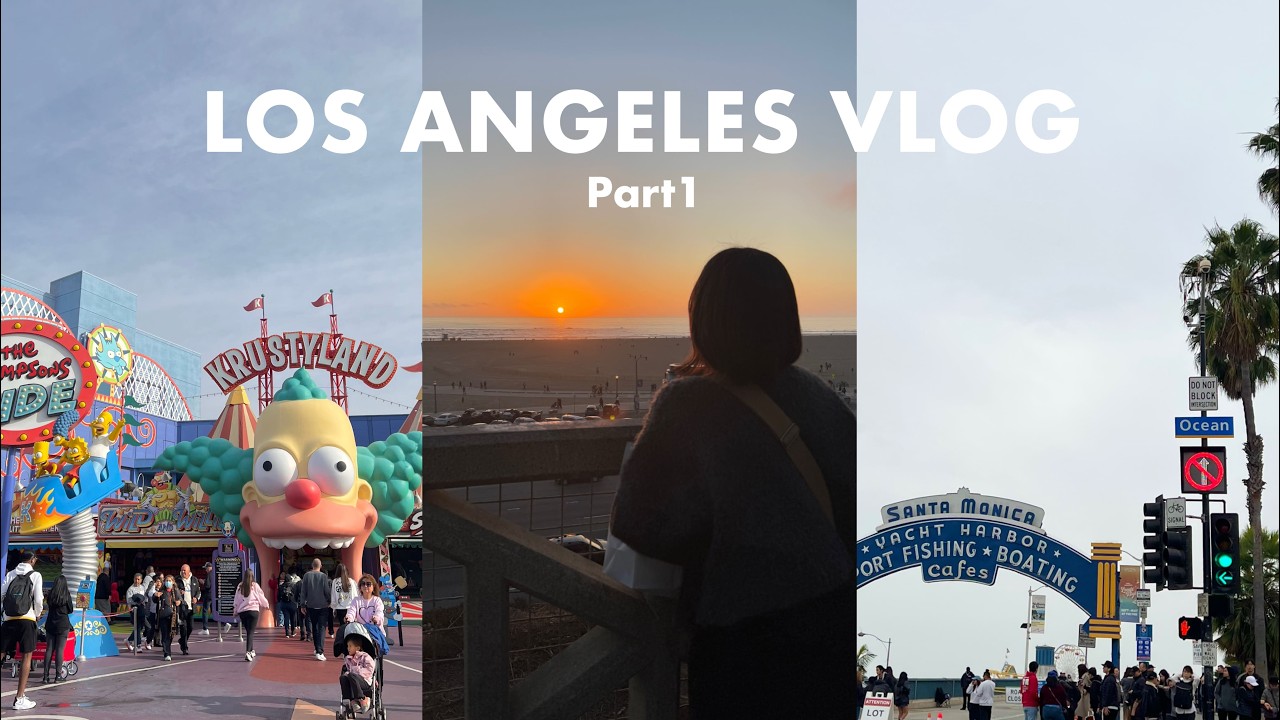 sub vlog. 年越しLA旅行Part1🇺🇸✈︎｜サンタモニカ｜ユニバーサル・スタジオ・ハリウッド｜シルク・ド・ソレイユ