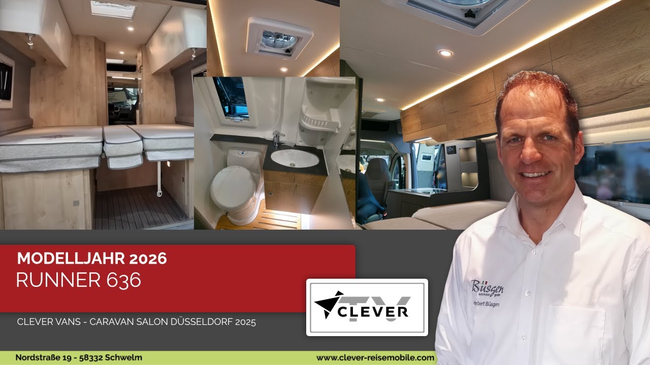 Caravan Salon Düsseldorf Clever Runner 636 Längsschläfer