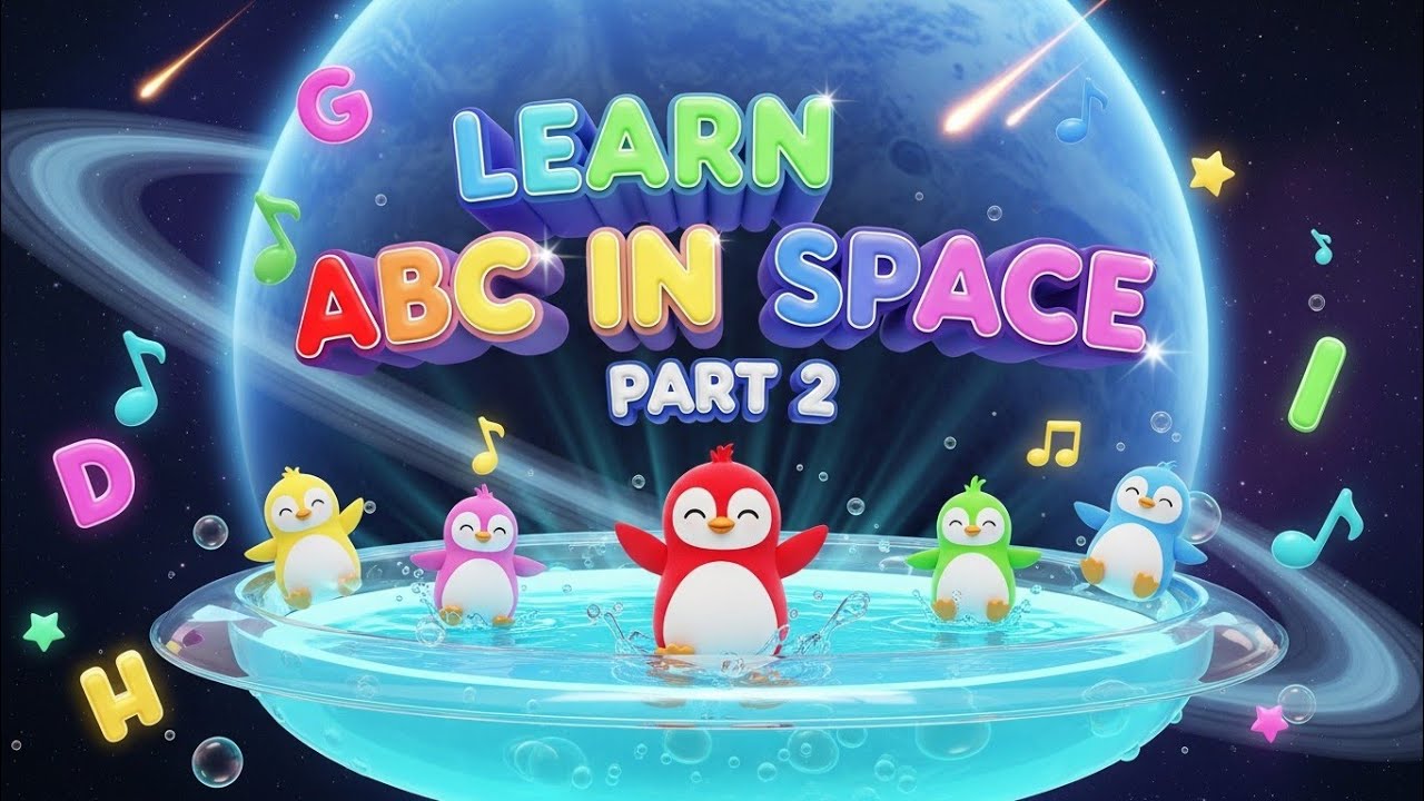 Five Little Penguins on Alien Planet 🌍🚀 | Learn ABC with Fun Songs & Animals | Kids Cartoon |Part 2