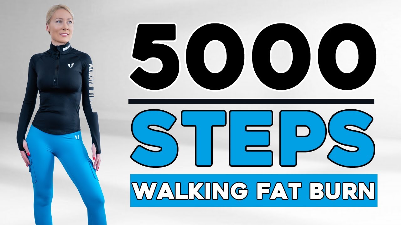 5000 STEPS IN 30 Min - Walking FAT BURN Workout to the BEAT, Super Fun, No Repeat, No Jumping
