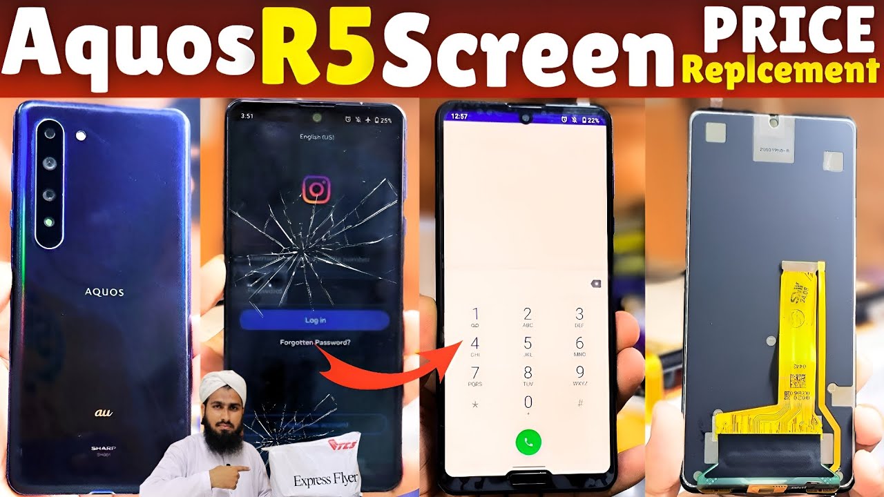 Aquos R5 Screen Replacement | Aquos R5 Display Change Aquos R5G Lcd Replacement Broken Phone Repair