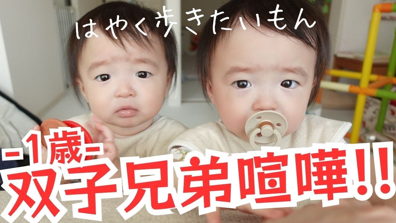 【双子】兄弟喧嘩…仲直りできるの！？（赤ちゃん1歳）双子と僕 / Twins and Me