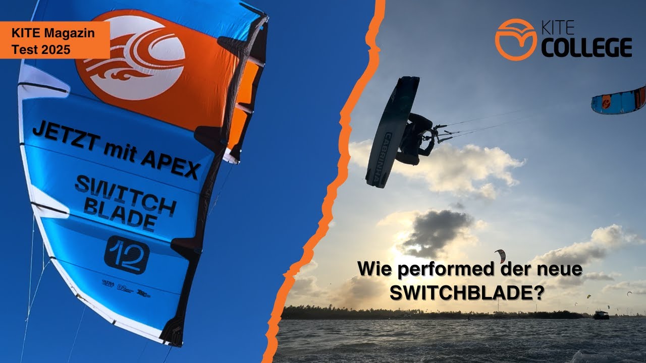 Kitecollege I Cabrinha Switchblade Apex 2025 I Neues Bargefühl I Neues Canopy I KITE Magazin Test