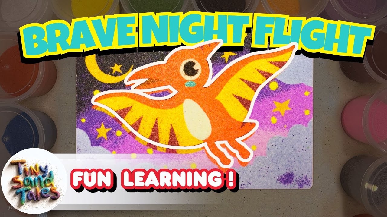 Terry's First Night Flight ✨ | A Pterosaur Story About Being Brave | Tiny Sand Tales