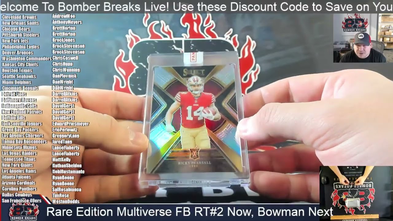 2025 Rare Edition Multiverse Football Random Team #2 6 Box Half Case Break 1 18 26