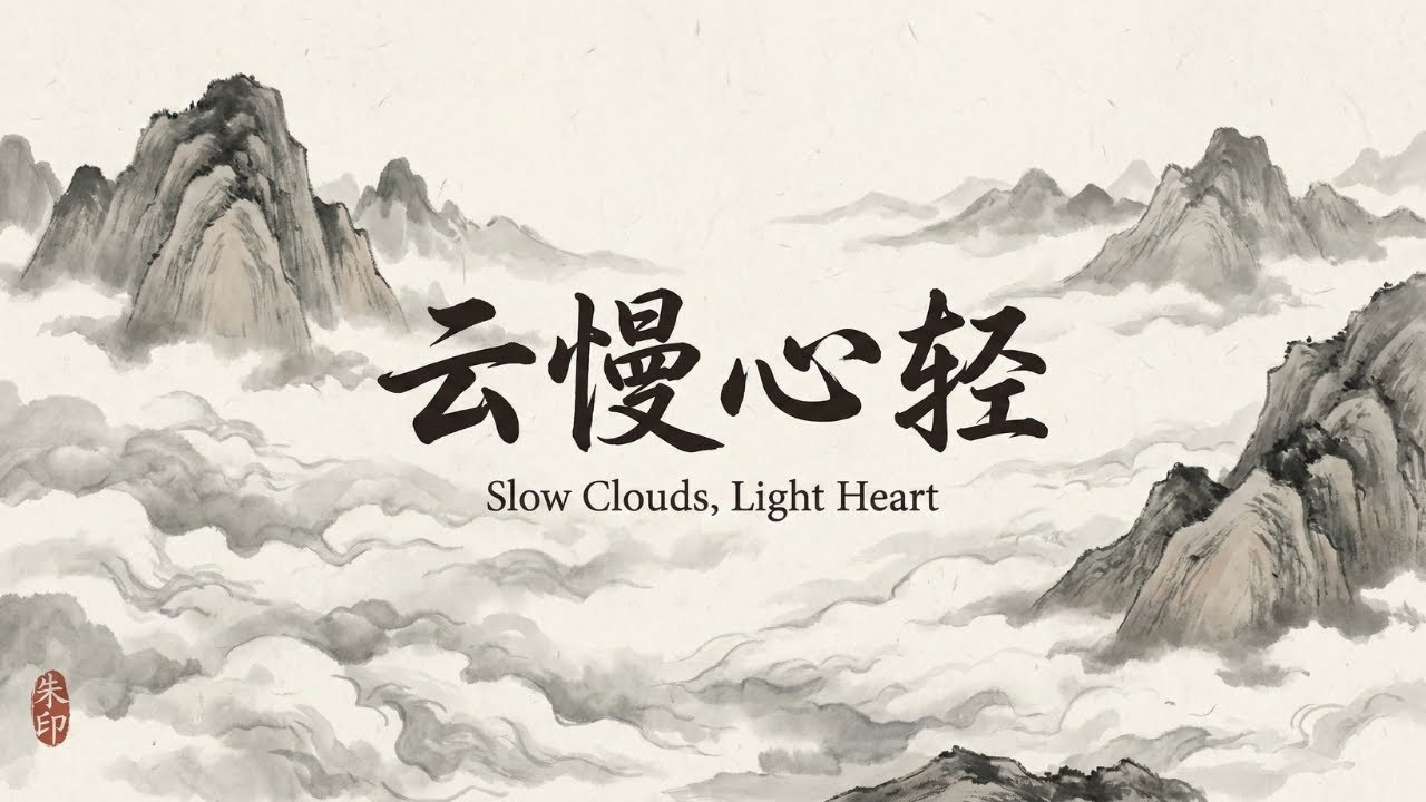 傳統中國風音樂/云慢心轻 (Slow Clouds, Light Heart) | 1 Hour Zen Chinese Music | Guzheng & Bamboo Flute