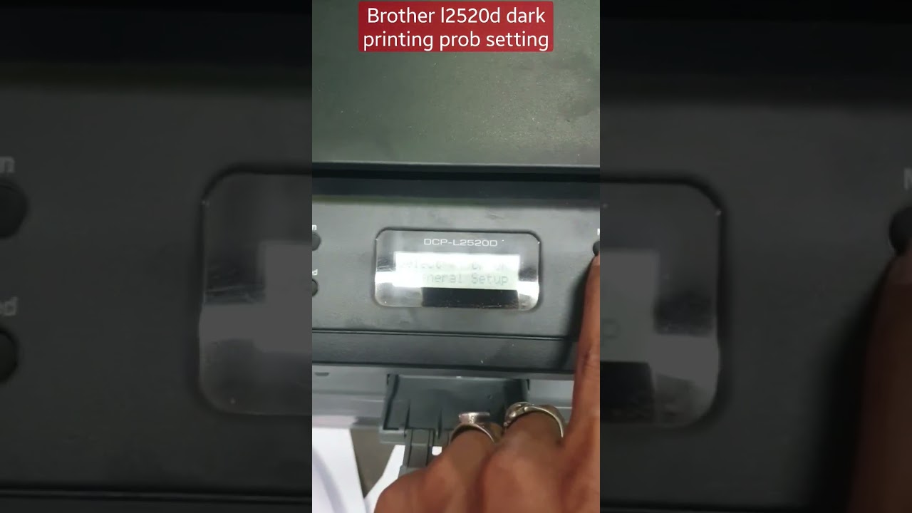 Brother dark printing problem settings