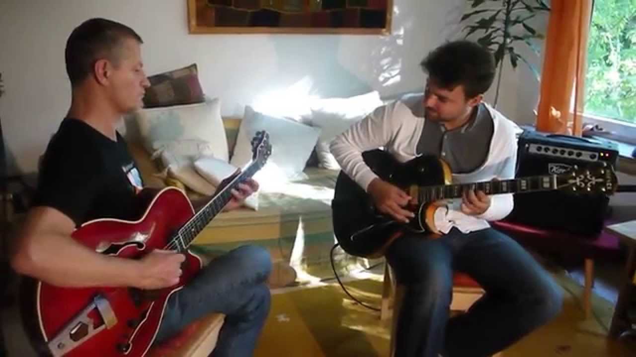 Torsten Goods and Roli Müller , Blues www.germanjazzguitars.de Höfner 4710 and Höfner AZ