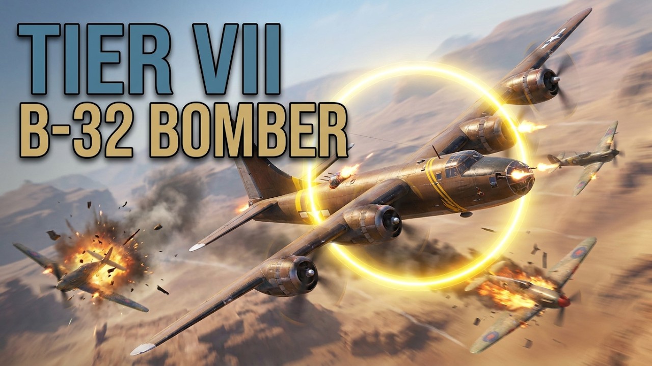 World Of Warplanes Flying Tier VII B-32 Bomber and shooting down airplanes! #wowp #warthunder