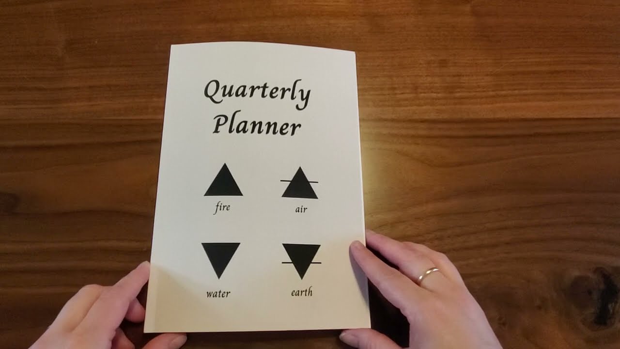 Walk Thru: Quarterly Planner: Elements Icons Cover