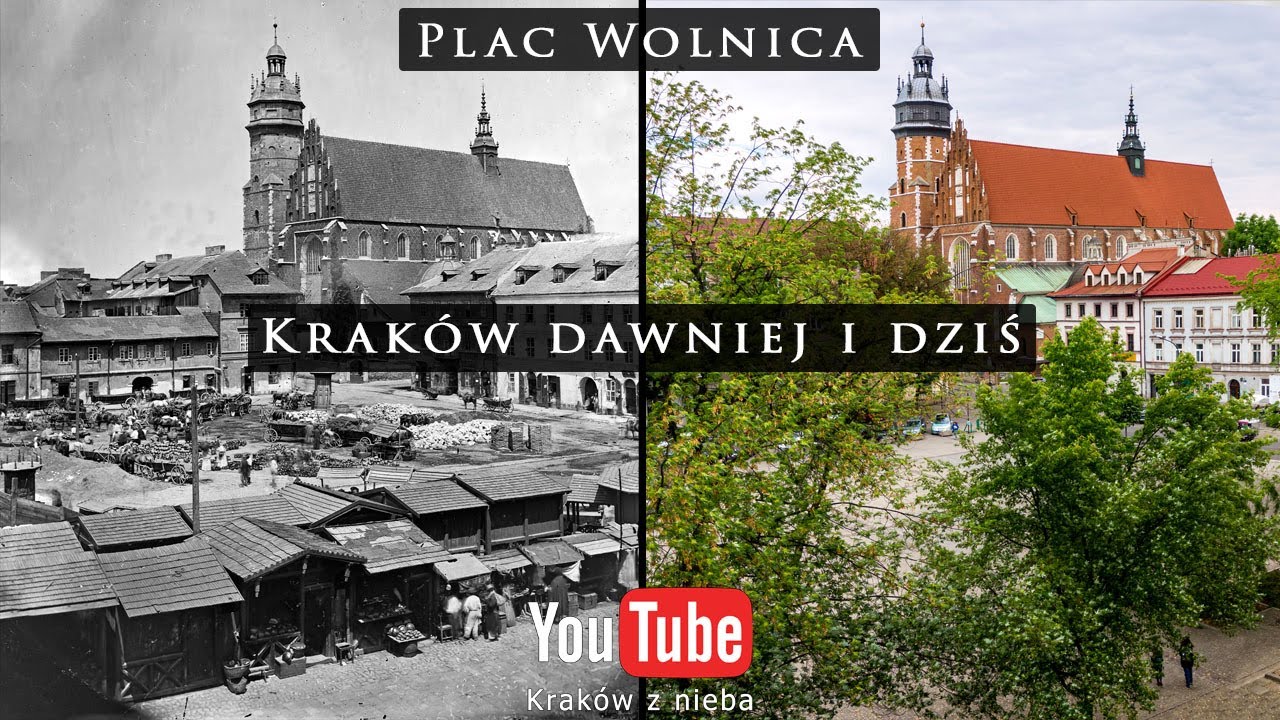 Plac Wolnica na Kazimierzu. Krak&oacute;w dawniej i dziś.