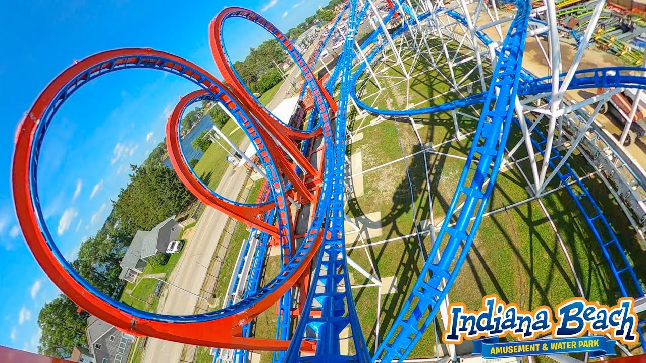 All American Triple Loop - On-Ride POV | 🇺🇸 Indiana Beach