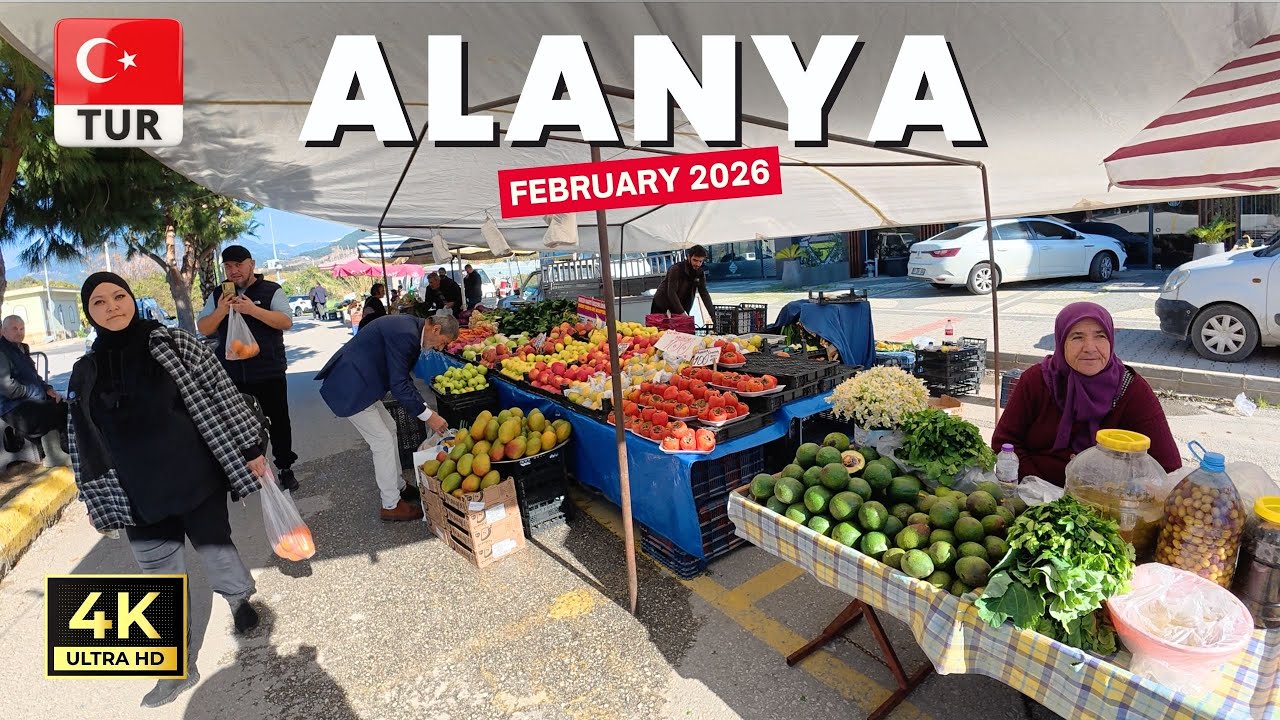 Alanya Kestel Wednesday Market | Antalya Turkiye | February 2026 [4K HD]