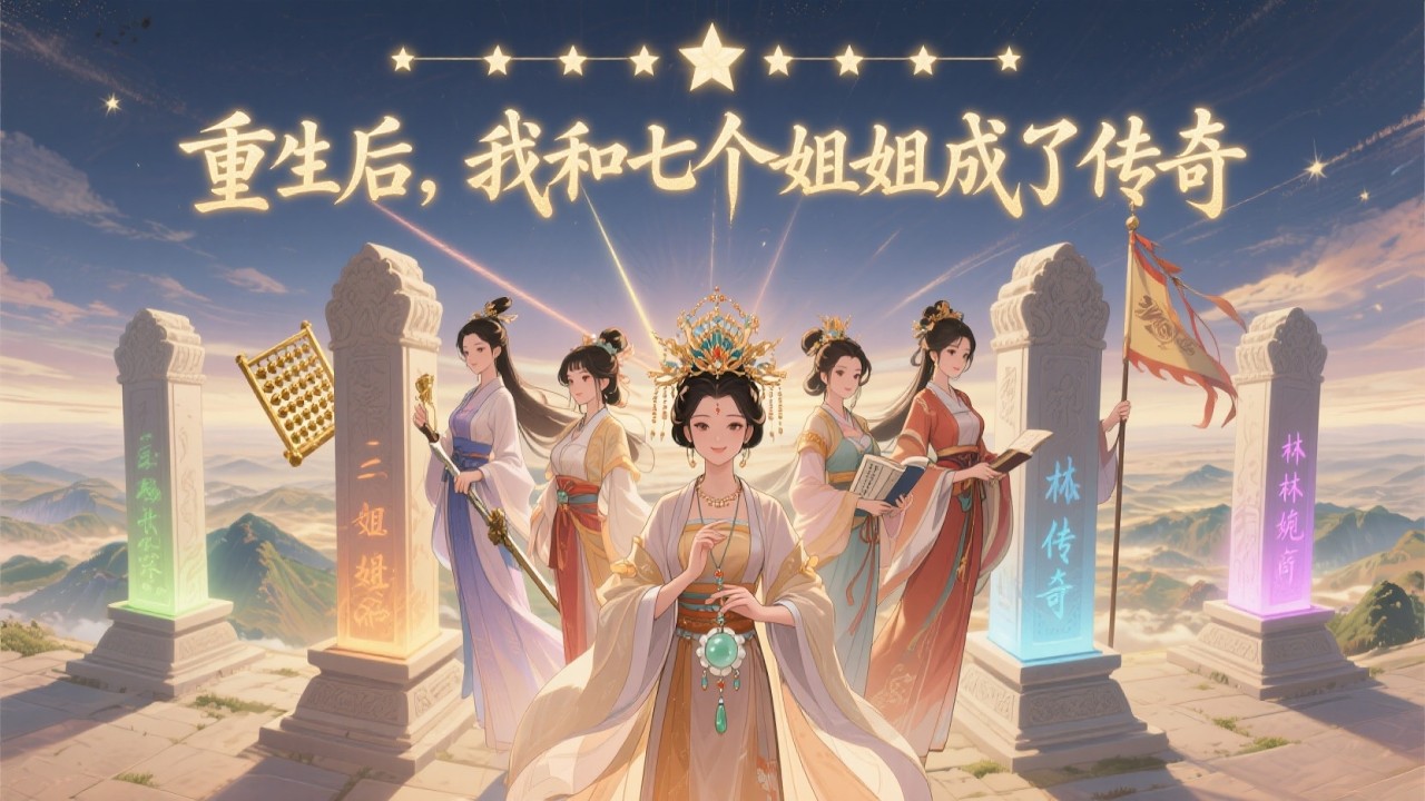 【古风言情】上新啦✨《重生后，我和七个姐姐成了传奇》漫剧故事，上一世孤军奋战惨淡收场，重生归来的林婉选择抱团取暖。联结七位才华横溢的姐妹，她们九星连珠各展所长。她辅佐太子成贤后，姐姐们或掌银库或镇边关