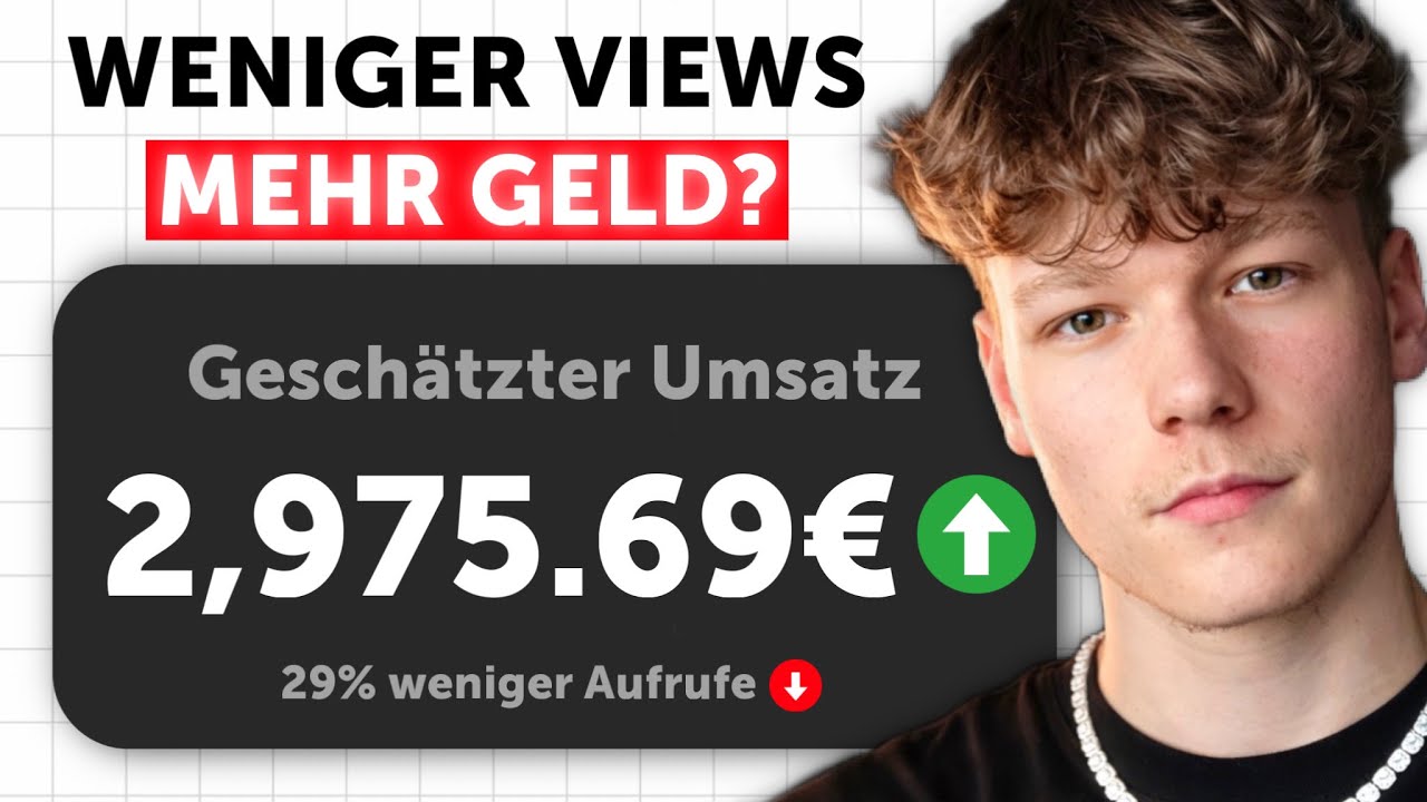 Die Wahrheit: warum mir weniger Aufrufe mehr Geld verdienen auf YouTube ￼