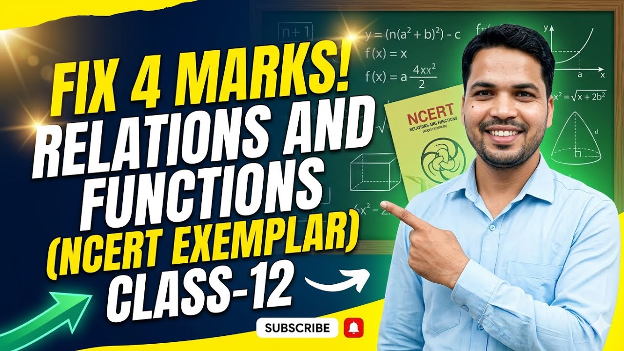Fix 4 Marks! 🎯 Relations & Functions | Class 12 NCERT Exemplar Most Important Questions|#maths 