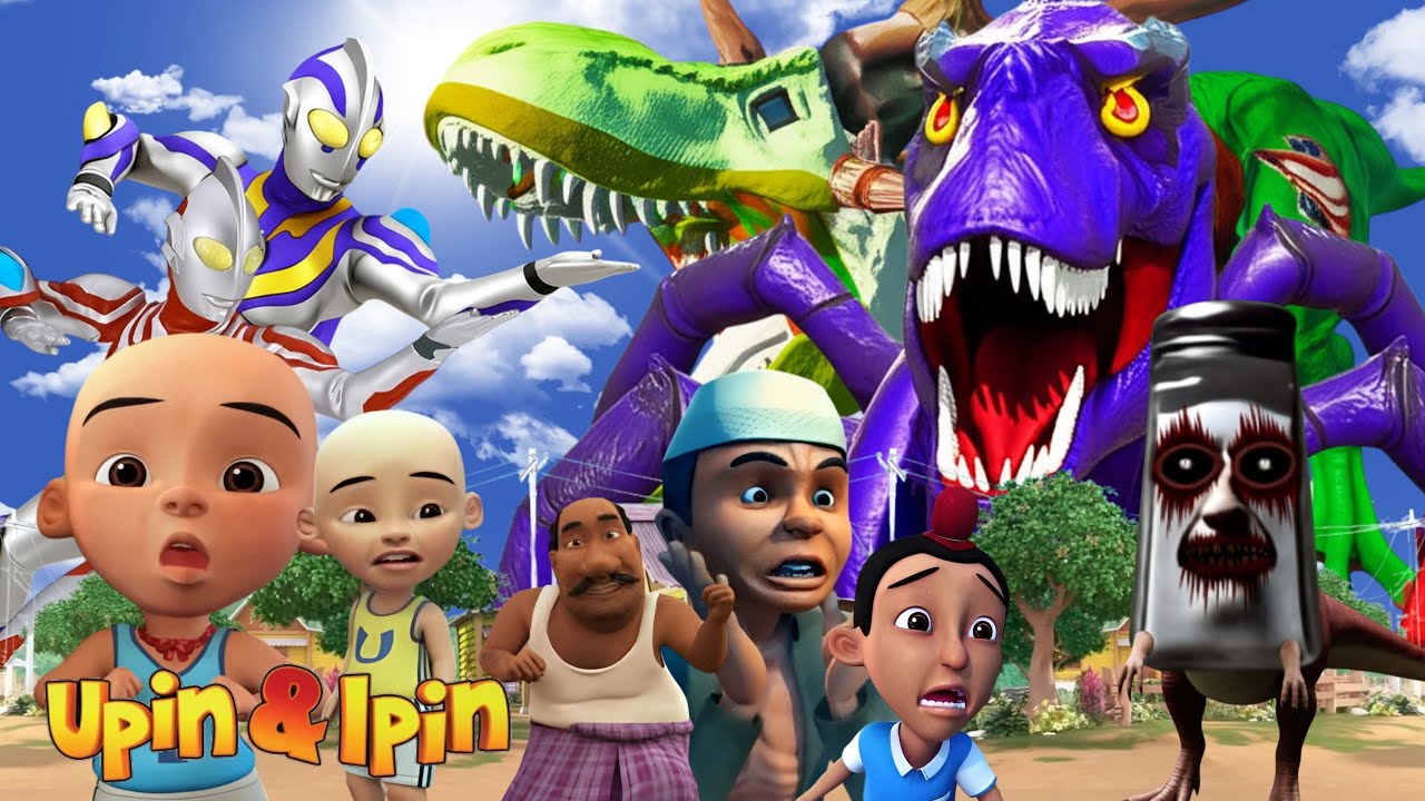 Kompilasi Tirex Laba Laba Garam Hantu Menyerang Kampung Durian Upin Ipin dan Ultraman Ribut Melawan