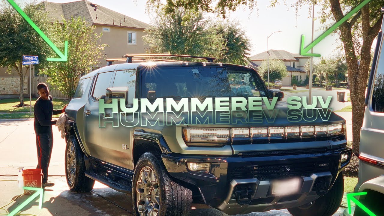 Washing the HUMMER EV in TOTAL Silence… Until THIS Happened 😮✨ #SatisfyingWash