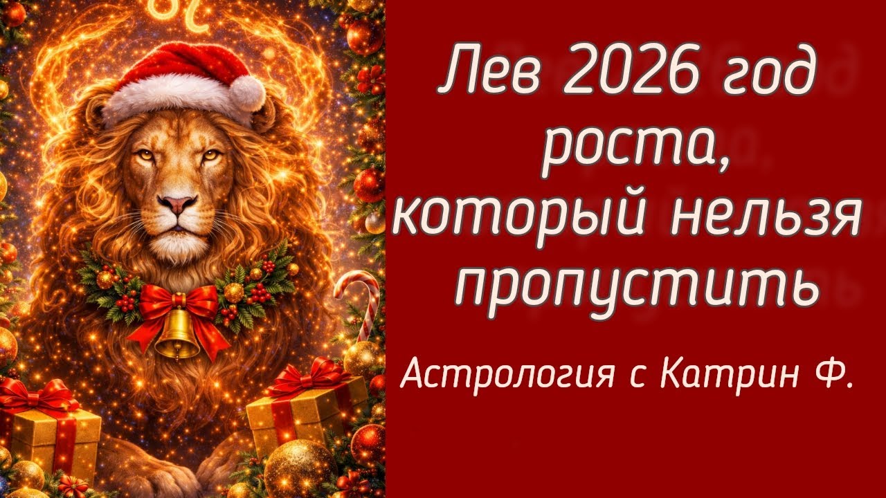 ♌ЛЕВ 2026 ГОД РОСТА 🔥КОТОРЫЙ НЕЛЬЗЯ ПРОПУСТИТЬ🎄 ПРОГНОЗ НА 2026 ГОД 🪐АСТРОЛОГИЯ С КАТРИН Ф💖