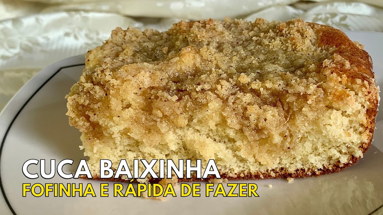 Como fazer Cuca? Cuca Rápida Baixinha (Alemã) ❤ Super fofinha com Recheio de Abacaxi #horadogrude