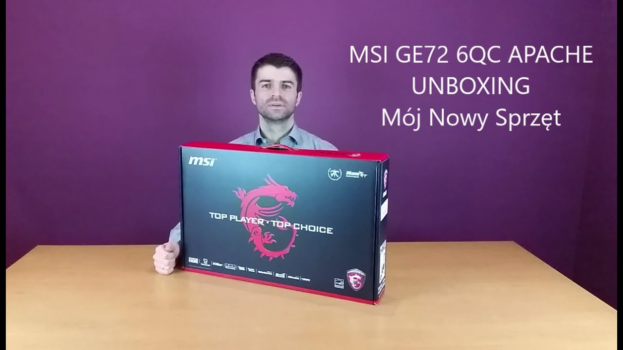 MSI GE72 6QC Apache rozpakowanie unboxing | ForumWiedzy