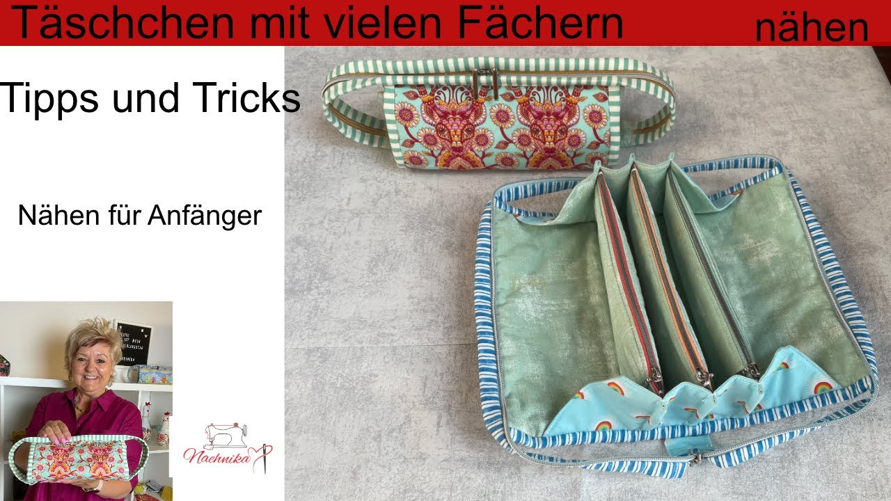 Täschchen mit Innenfächer nähen. Tipps und Tricks! Für Anfänger!
