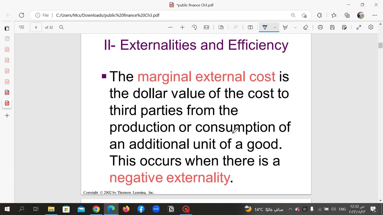 شرح مادة Public Finance لتالته تجاره انجلش Ch3 . Externalities