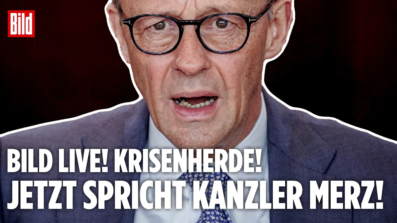 BERLIN: Statement von Friedrich Merz! Der Kanzler spricht &uuml;ber die aktuelle Lage I BILD LIVE