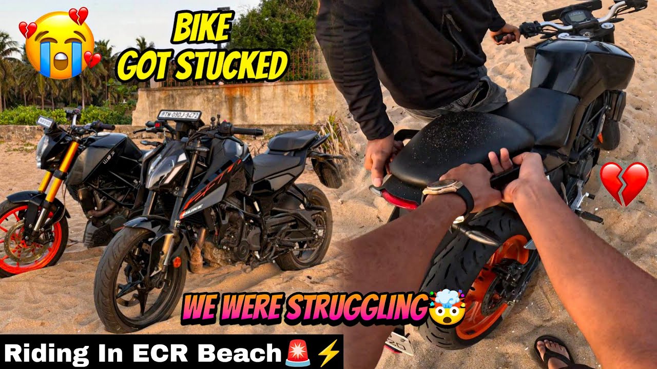 Duke Got Stuck in Beach🚨😭| ECR Ride with Subscriber❤️‍🔥| About to Crash😱🤯| Tamil❤️