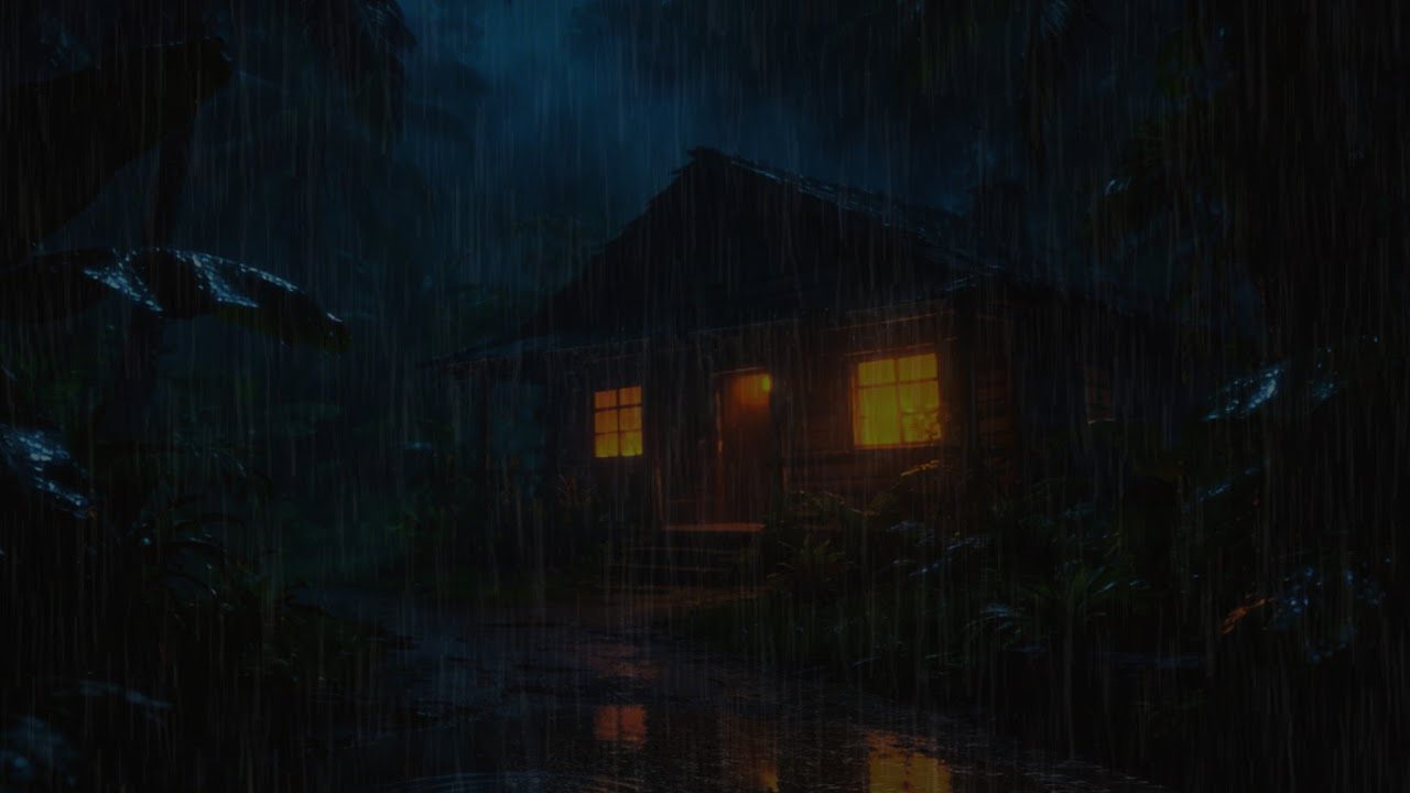 Perfect Rain Sounds for Sleeping | Cozy Rainfall and Distant Thunder in the Dark