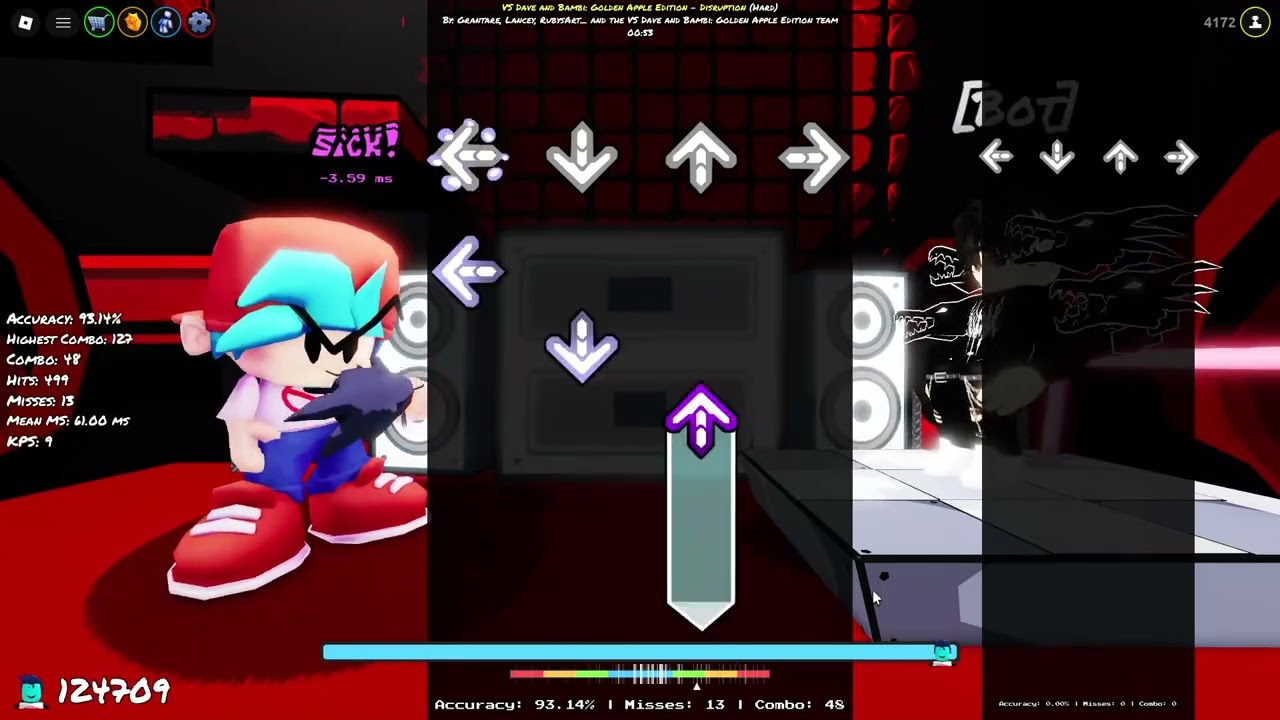 Funky friday roblox DISRUPTION Score 158960 | Accuracy 91,91% | Misses 23