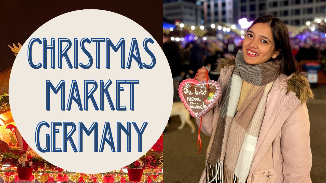 German Food in Christmas Market Frankfurt | Indian Vlogger Eri in Germany