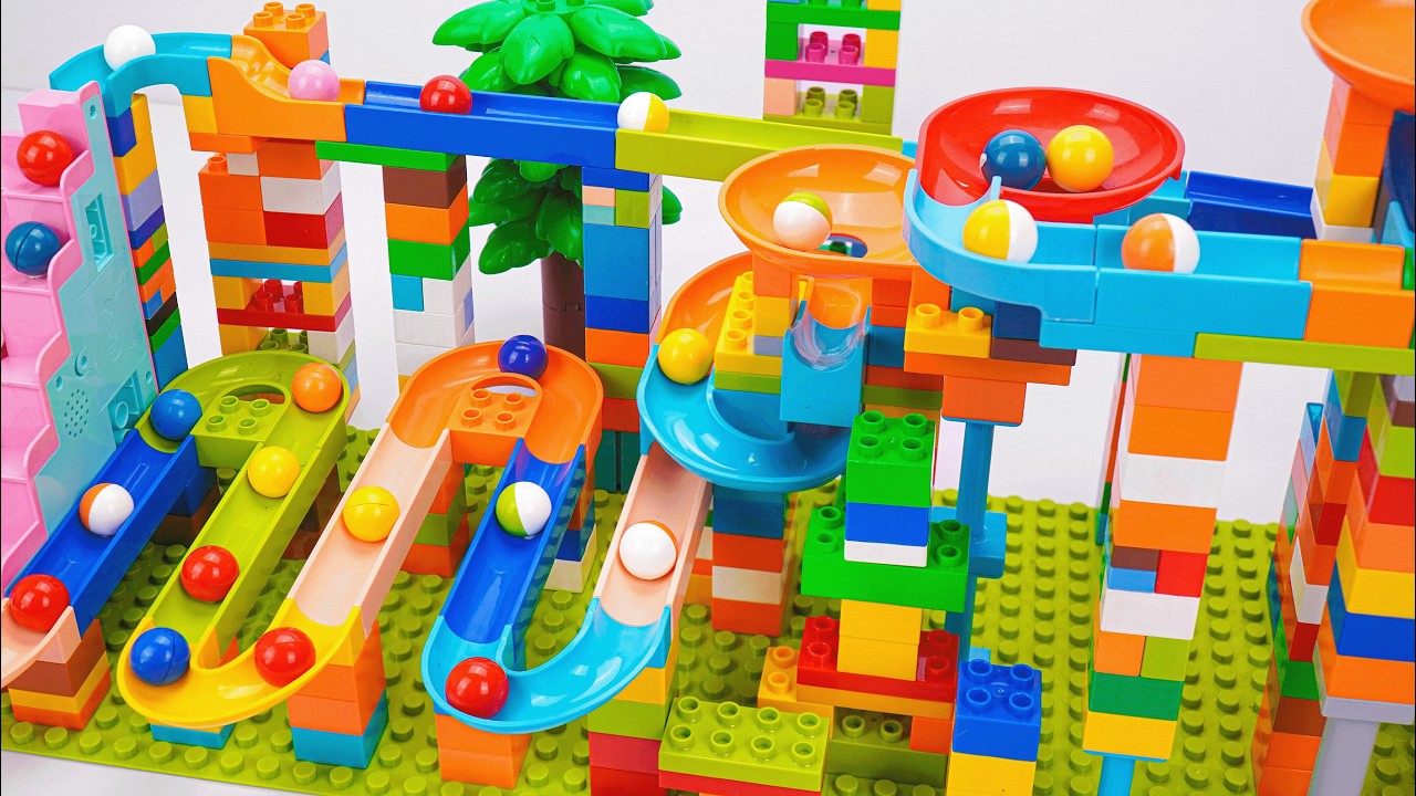 Epic LEGO DUPLO Marble Showdown: Ultimate Dino Park Arena Race Battle! 🦕