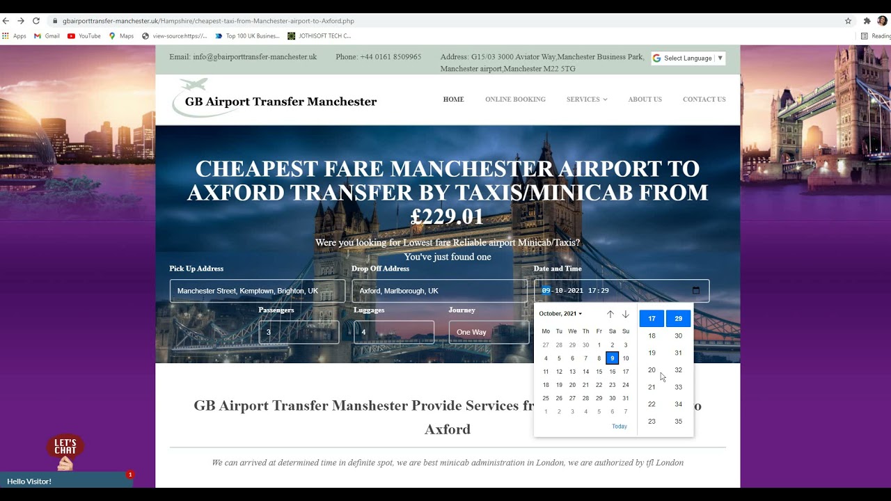 Cheap Taxi From Manchester Street, Kemptown, Brighton, UK to Axford, Marlborough, UK