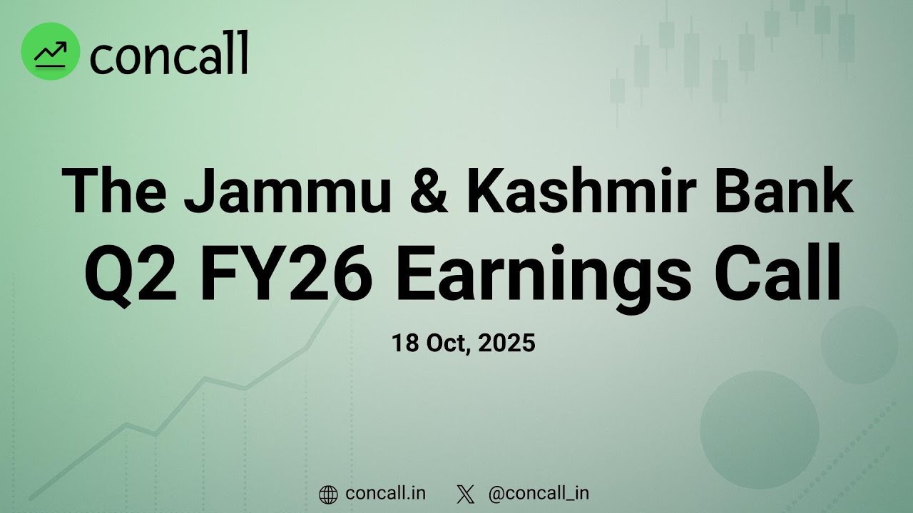 The Jammu & Kashmir Bank Q2 FY26 Earnings Conference Call | Concall.in
