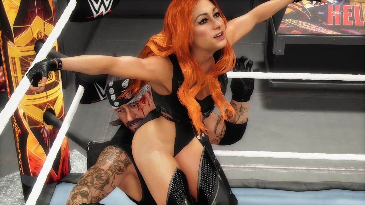 WWE 2k25: Becky Lynch vs Undertaker '20 #intergender #wrestling #stinkface