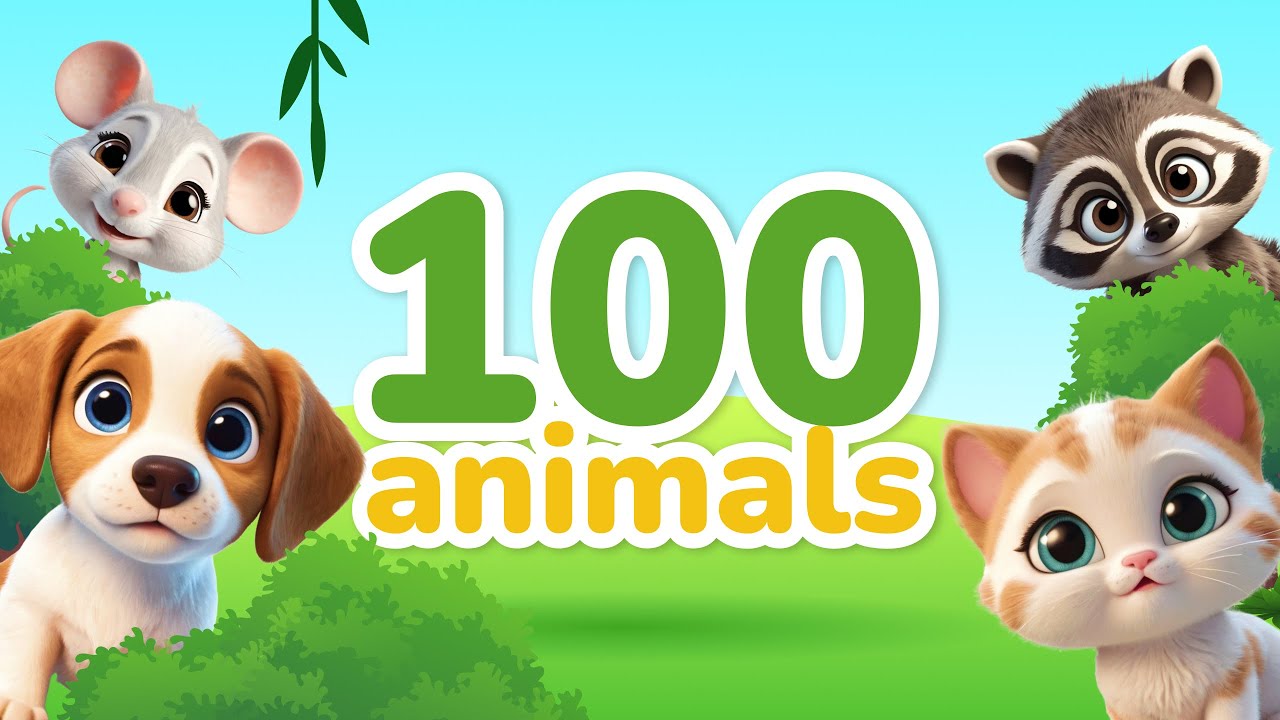 Learn 100 Animals For Kids  | BittyBeam For Kids