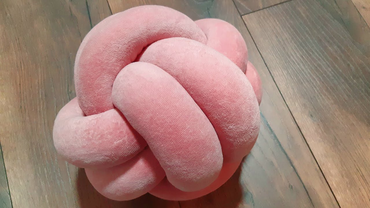 How to make a round KNOT PILLOW | Ako urobiť guľatý uzlíkový vankúš