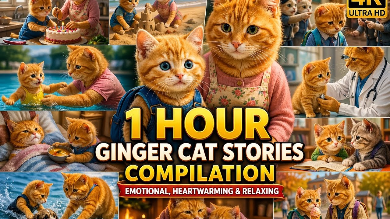 1 Hour Ginger Cat Stories 🐾😺 | Emotional, Relaxing & Heartwarming AI Cat Compilation