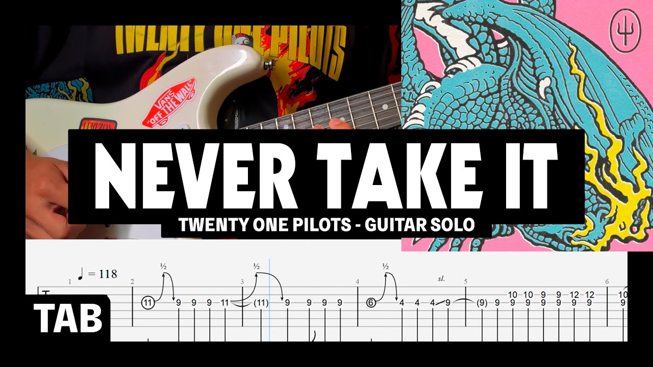 Twenty One Pilots - Never Take It (Guitar Solo + Tab) | Lesson | Cover | Tutorial
