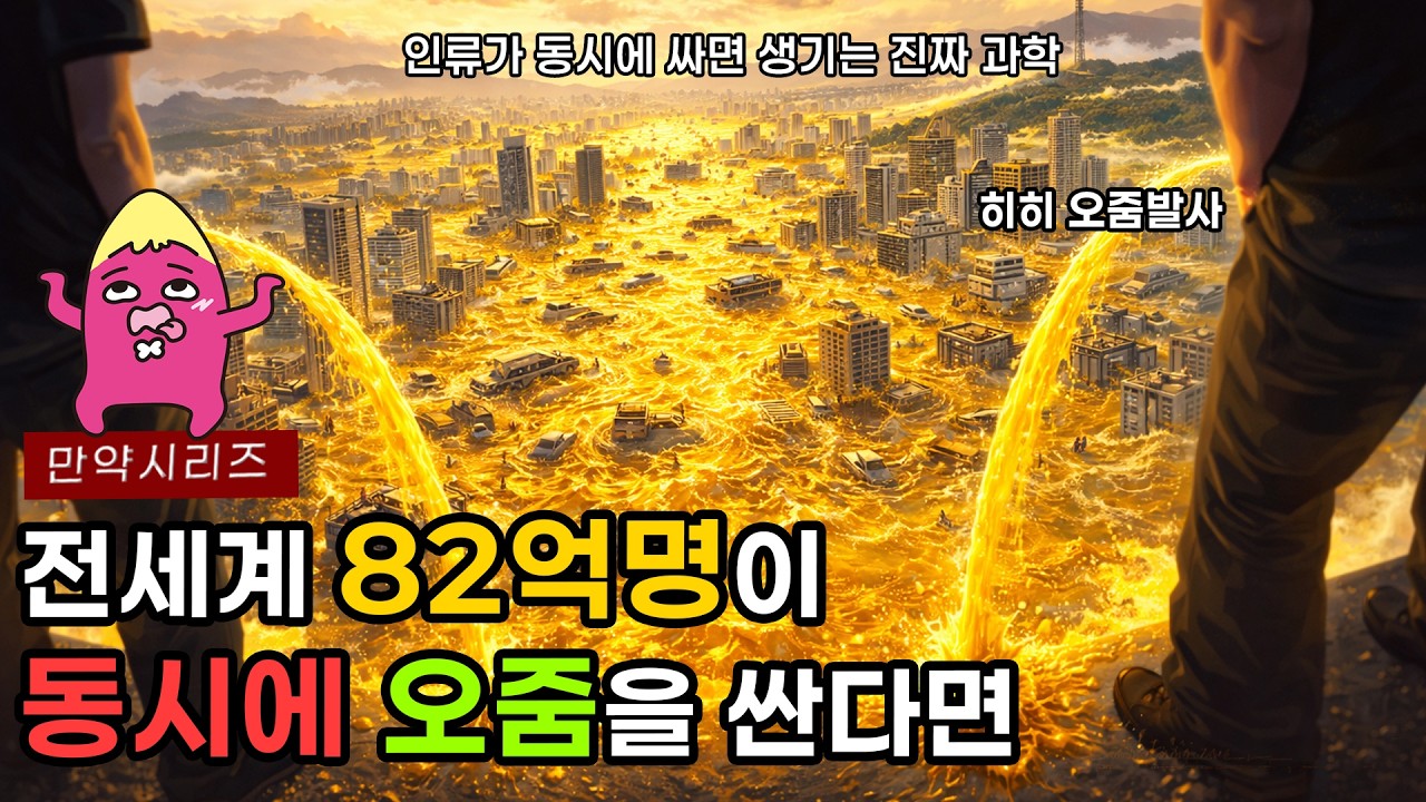 🍠만약 전 세계 82억 명이 동시에 오줌을 싼다면 무슨 일이 일어날까? (feat. 오줌홍수)