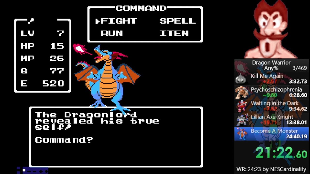 Dragon Warrior Any% WR in 23:28 (Now 2nd place to 22:29 by NESCardinality)