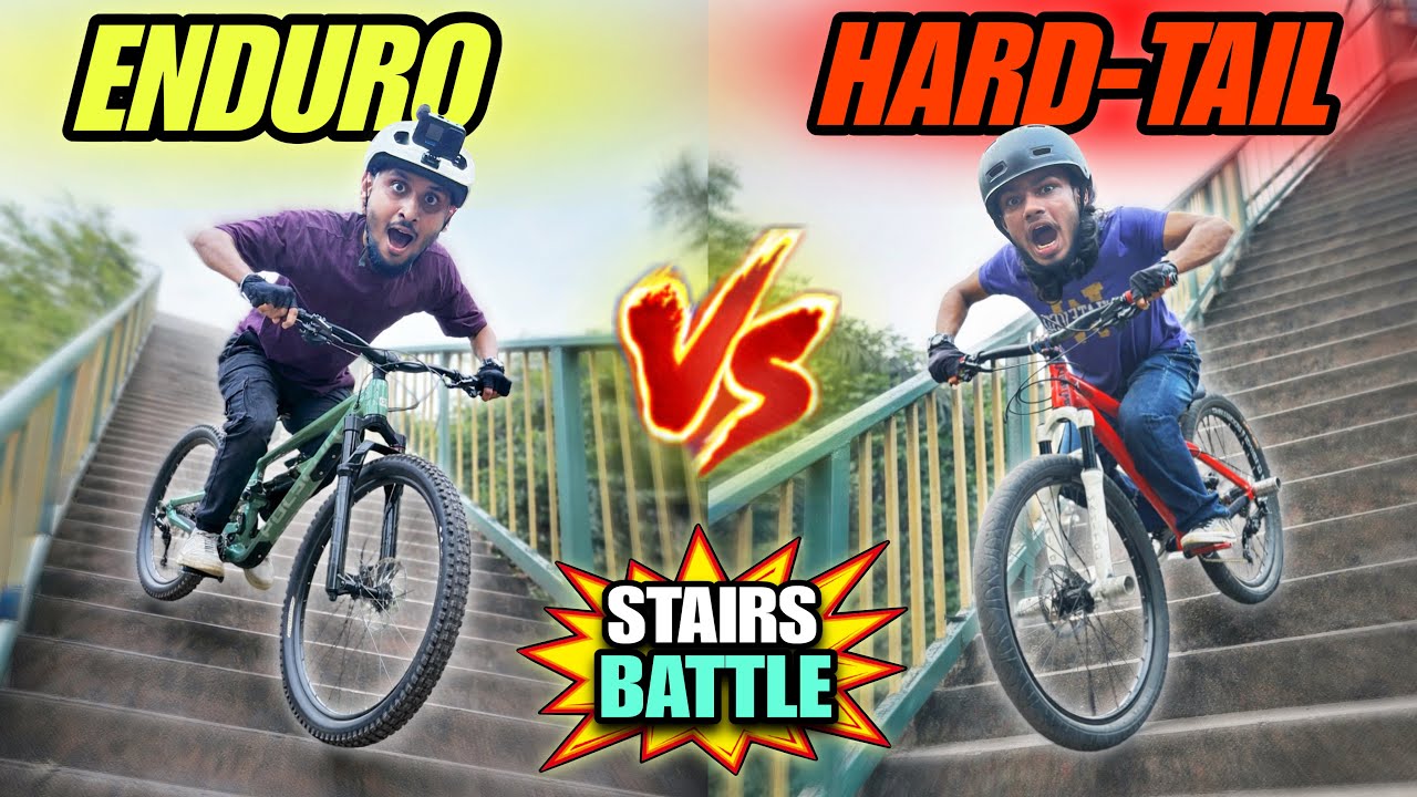 MTB Stairs Battle – Hardtail vs Enduro