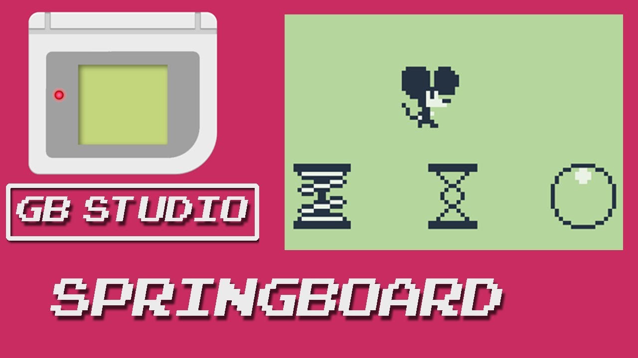 Gb Studio Tutorial:- Mario like springboard in under 3 minutes (platformer scene) Version 2.0