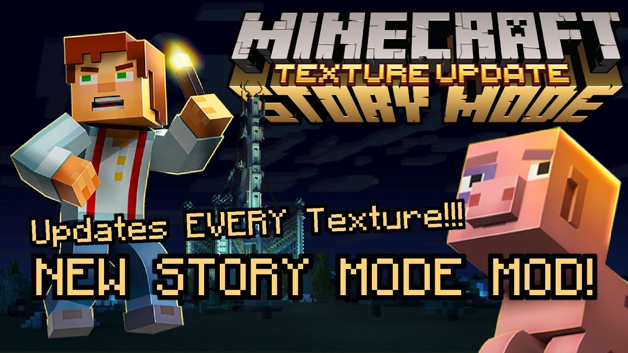 Minecraft Story Mode TEXTURE UPDATE!!!! Comparing Mod with Original!!!!