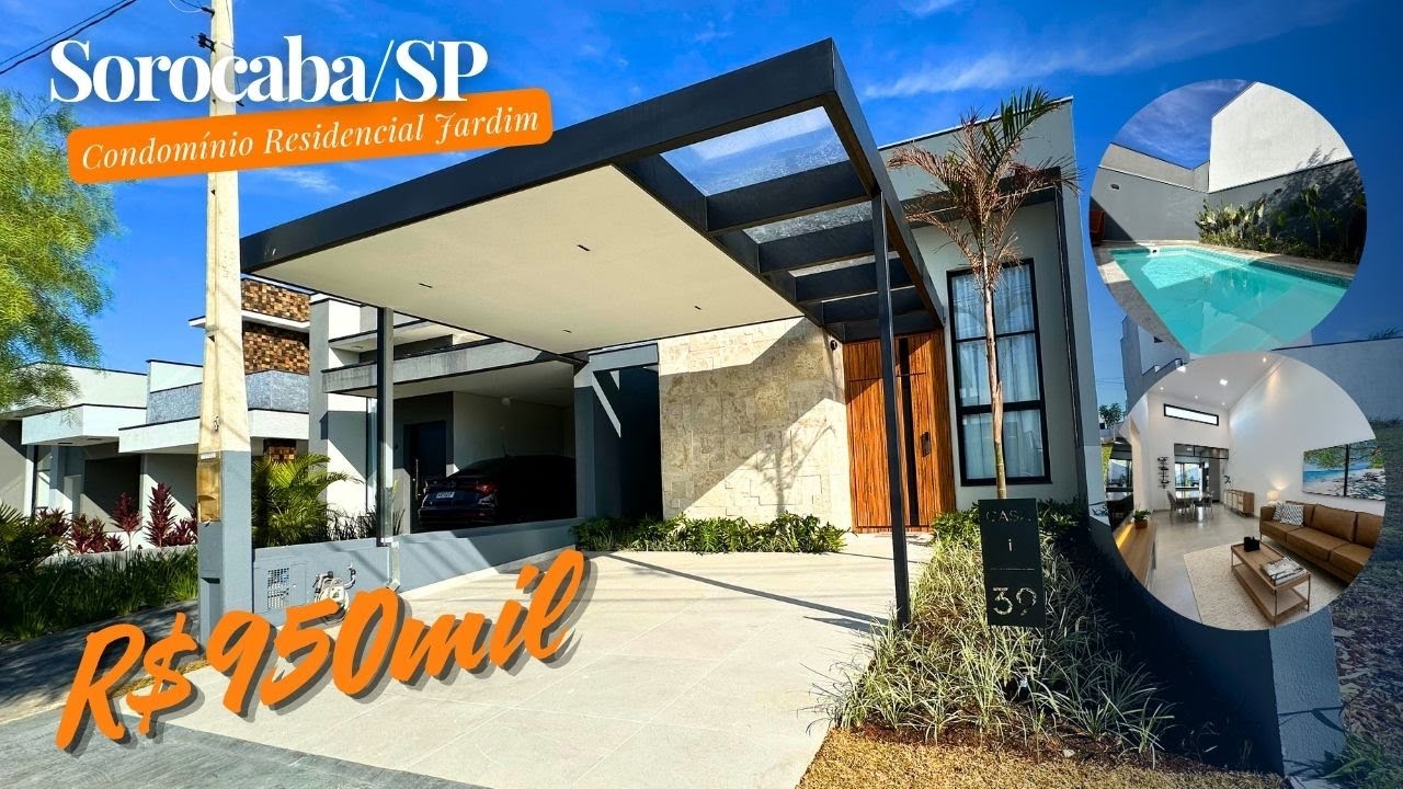 Sorocaba/SP-Condominio Residencial Jardim! Móveis e eletro, Piscina, Suíte, Área Gourmet!