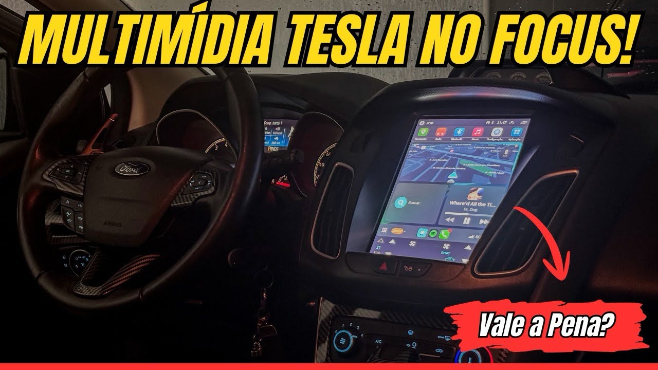 Multimidia TESLA no Ford Focus! Vale a pena? 