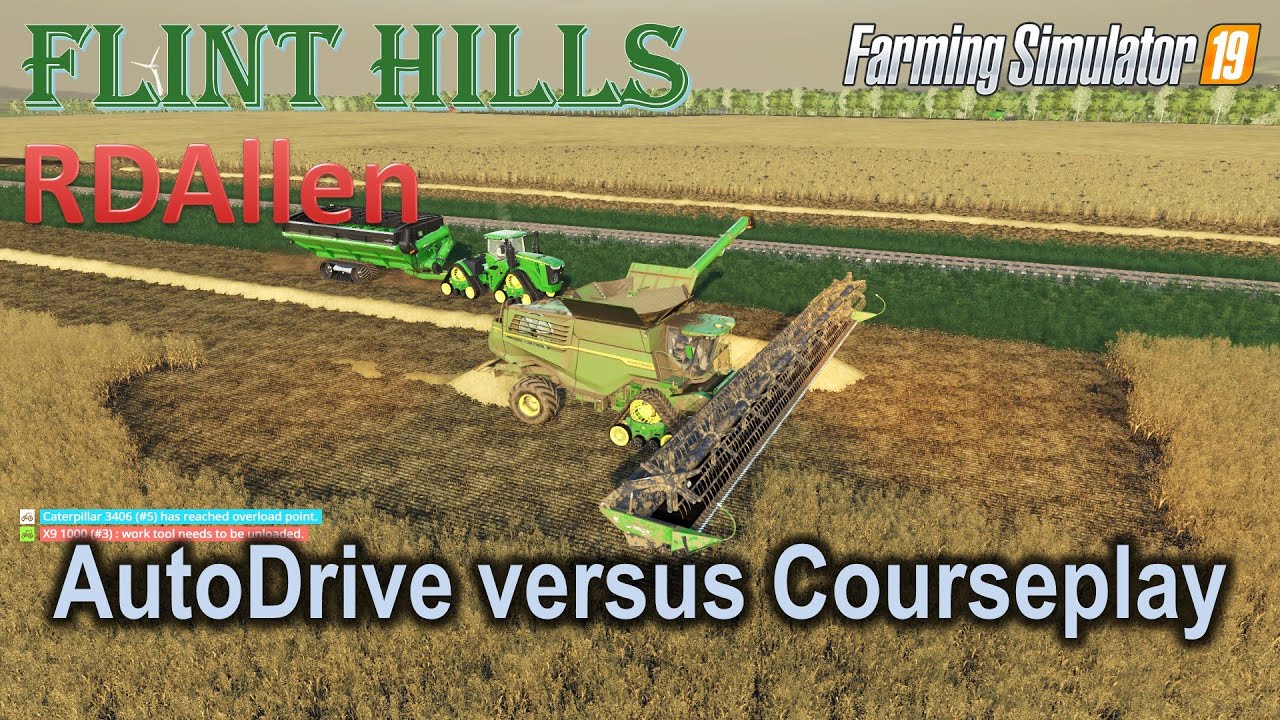 AutoDrive versus Courseplay! | E50 Flint Hills | Farming Simulator 19