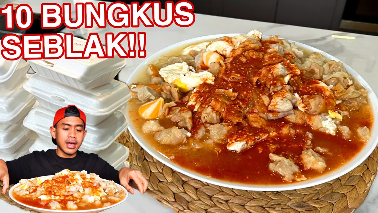 PERTAMA KALI MUKBANG 9 BUNGKUS SEBLAK!!